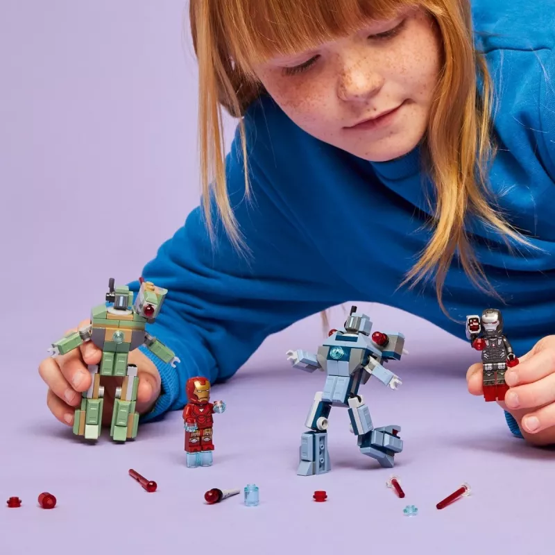 Constructiespeelgoed LEGO Marvel Super Heroes Iron Man War Machine set 76320, 204 onderdelen, 2 minifiguren, 100 mm hoogte