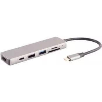 Laptop dock S/CONN 14-05027 USB 3.2 Gen 1 Type-C grijs