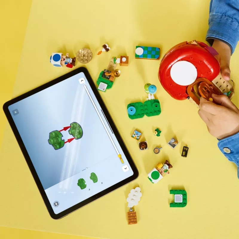 LEGO Super Mario feest in het Toad-huis set 72041 met interactieve speelfuncties