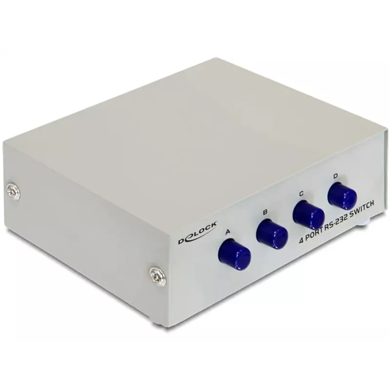 DeLOCK 87589 4-poorts RS-232 handmatige seriële switch