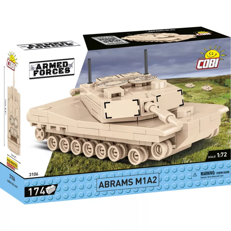Bouwset Cobi Abrams M1A2 — 174 onderdelen, aanbevolen leeftijd 6+, beige