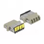 Optische koppeling DeLOCK 86904 LC quad bus naar LC quad bus multimode beige