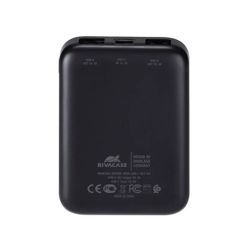 Powerbank USB 5000MAH/VA2006 zwart Rivacase