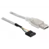 DeLOCK 83078 kabel USB 2.0-A male naar pinheader, 70 cm