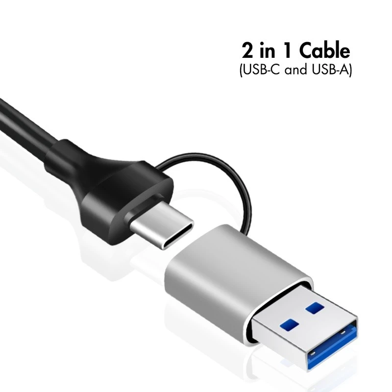 USB-A/-C naar 2,5G Ethernet-adapter, grijs