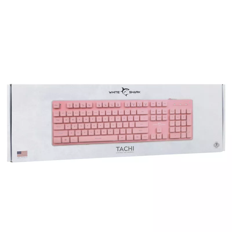 White Shark GK-003441 Tachi gamingtoetsenbord, roze, US-indeling