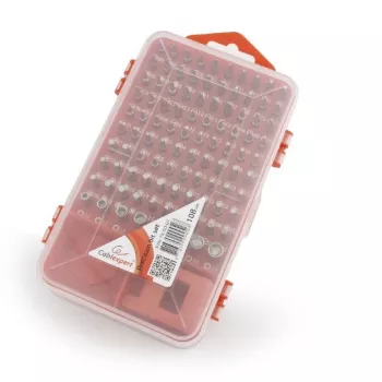 GEMBIRD TK-SD-07 handmatige schroevendraaierset — 90-delige combinatieschroevendraaiers en bits, magnetische punten, rode draagkoffer