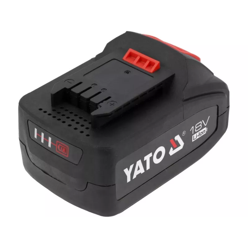 Accu voor draadloos gereedschap YATO YT-828463 — Li-Ion 18V 4Ah, rood, laadindicator