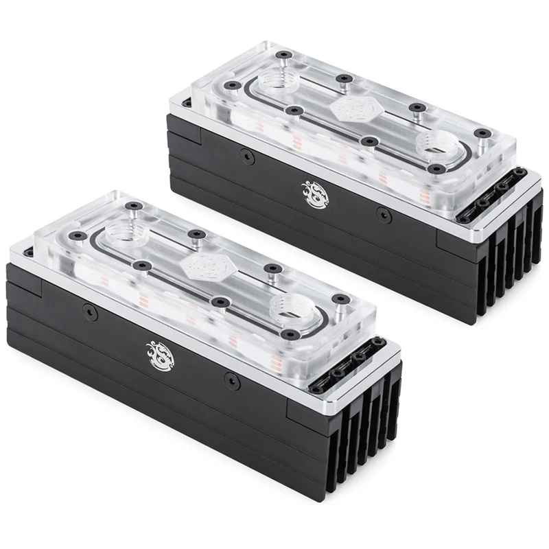 RAM-koeler-set BitsPower BP-RAMS44PS-DRGB transparant ARGB, 8 stuks