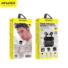 AWEI Bluetooth 5.0 T29 TWS-hoofdtelefoon + oplaadstation zwart/zwart