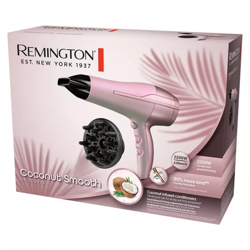 Remington haardroger Remington DRYER REMINGTON COCONUT SMOOTH D5901