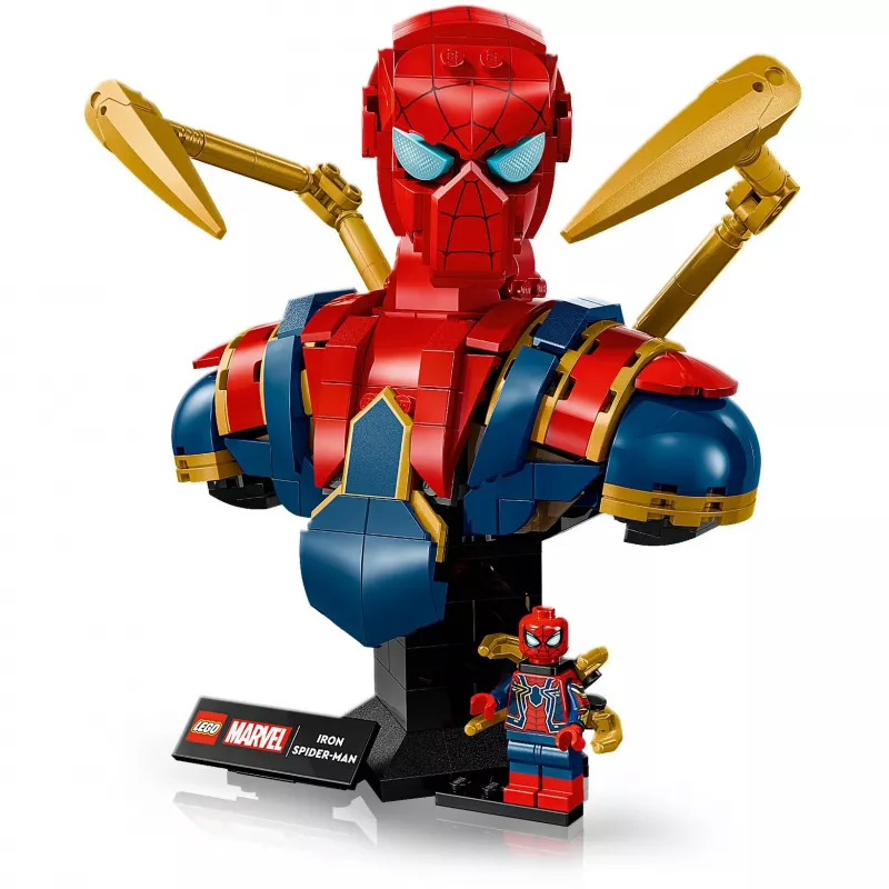 LEGO Marvel verzamelbuste Iron Spider-Man 76326, 379 onderdelen, 18+ tentoonstellingsmodel, 170×200×110 mm