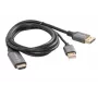 HDMI(M)->DISPLAYPORT(M)-KABEL 1M 4K ZWART LANBERG