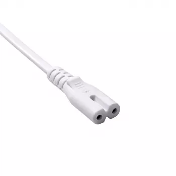 Akyga AK-RD-07A netsnoer CEE 7/16 – IEC C7 (haaks), CCA, 3 m, wit