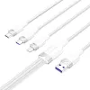 USB 2.0 A naar 3-in-1 6A kabel Vention CTRWG 1,5 m wit