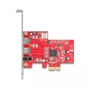 DeLOCK 90738 PCIe FireWire-adapter intern IEEE 1394 rood