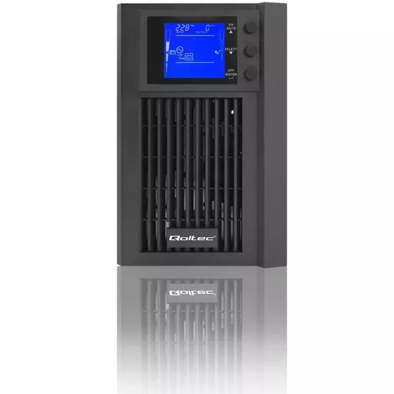 Uninterruptible power supply QOLTEC 53981 on line 2kVA, 2000 VA capaciteit
