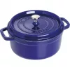 Staub 24 cm ronde gietijzeren cocotte donkerblauw