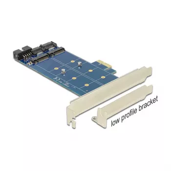 DeLOCK 89374 PCI Express x1-kaart naar 2x interne M.2 NGFF