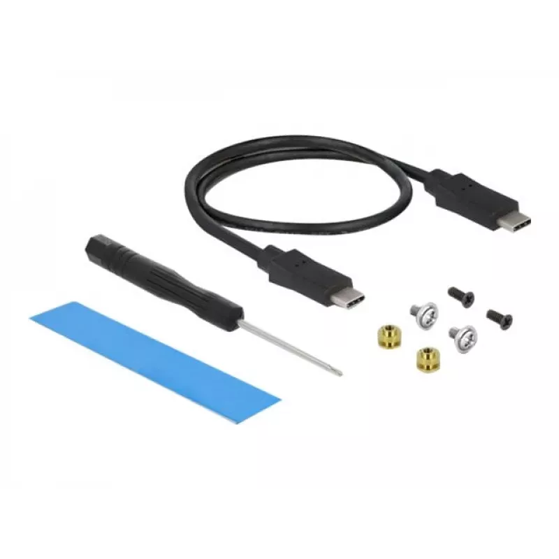 SSD-behuizing DeLOCK externe USB Type-C-combobehuizing voor M.2 NVMe PCIe of SATA SSD