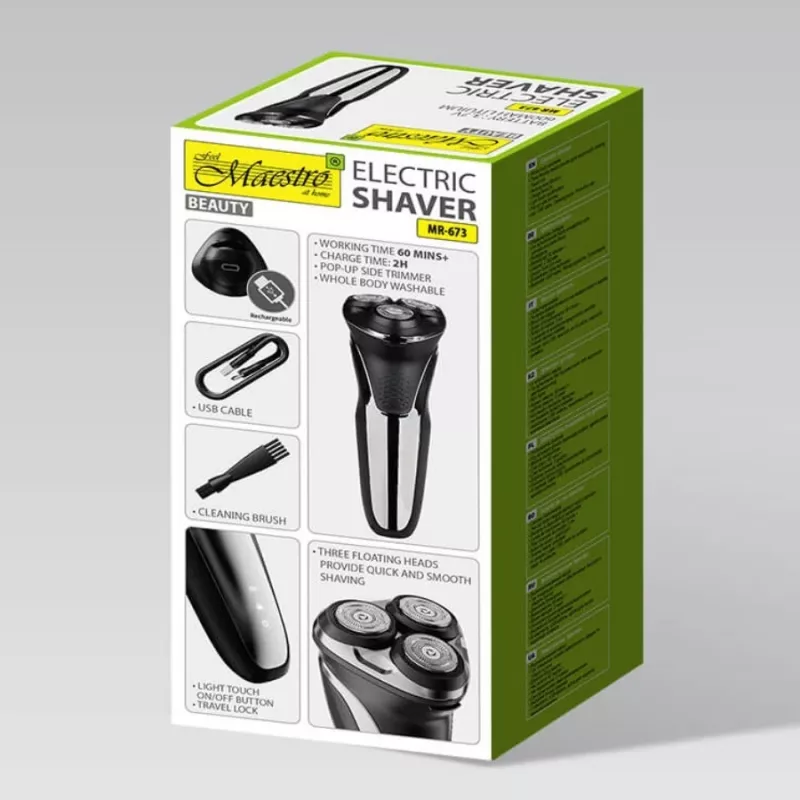 MAESTRO MR-673 USB elektrisch scheerapparaat