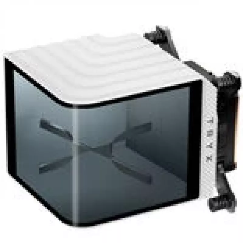 CPU-waterkoeler TRYX L-P0CL-DS0M-G0W voor Intel- en AMD-sockets met AMOLED-display, witte uitvoering