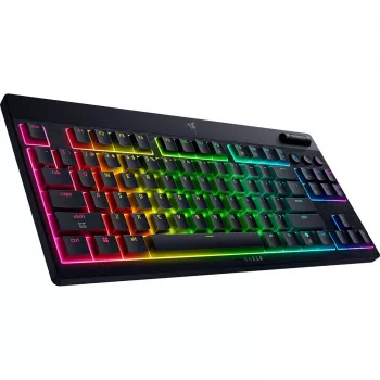 Razer | BlackWidow V4 Low-Profile Tenkeyless HyperSpeed | toetsenbord | draadloos | US | Bluetooth | zwart | gele switches