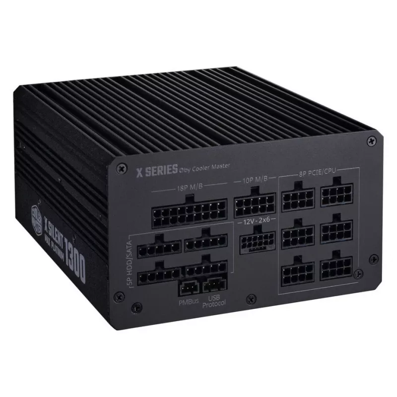 Voeding Cooler Master X Silent MAX Platinum 1300W – ATX-voeding, 1300W uitgangsvermogen, Platinum-efficiëntie