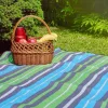 Picknickdeken PROMIS KP200PZ, groene strepen, 200 x 150 cm