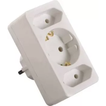 Meervoudig stopcontact AS Schwabe 49111 — 4 stopcontacten, wit