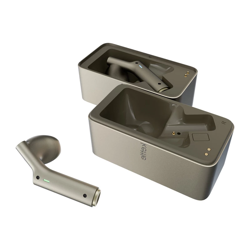 In-ear-vertaler Timekettle W4 AI goud — simultaanvertaal-oordopjes
