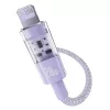 USB-C naar Lightning snellaadkabel Baseus Gem 1 m 20 W Paars, nylon omhulling, 7-pin Lightning