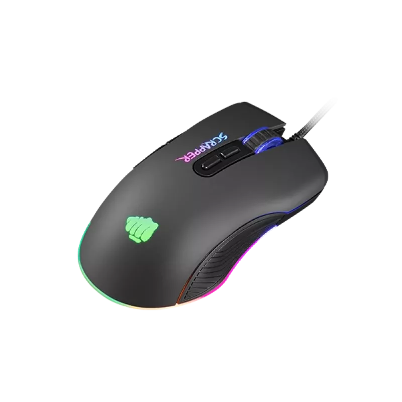 FURY Scrapper muis gaming dubbelhandig USB Type-A optisch 6400 DPI