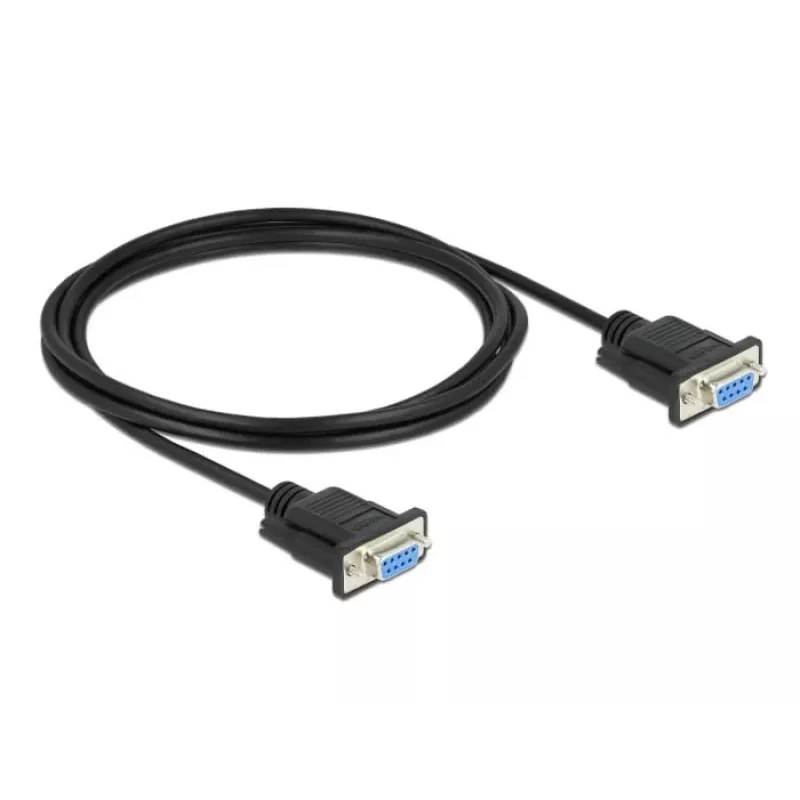 Seriële kabel DeLOCK 86605 zwart 2m RS-232 Sub-D9