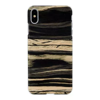 Smartphonehoes man and wood voor iPhone XS Max – white ebony finish