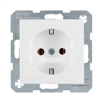 Stopcontact Type F berker 47431909 — 16 A, 250 V, wit kunststof