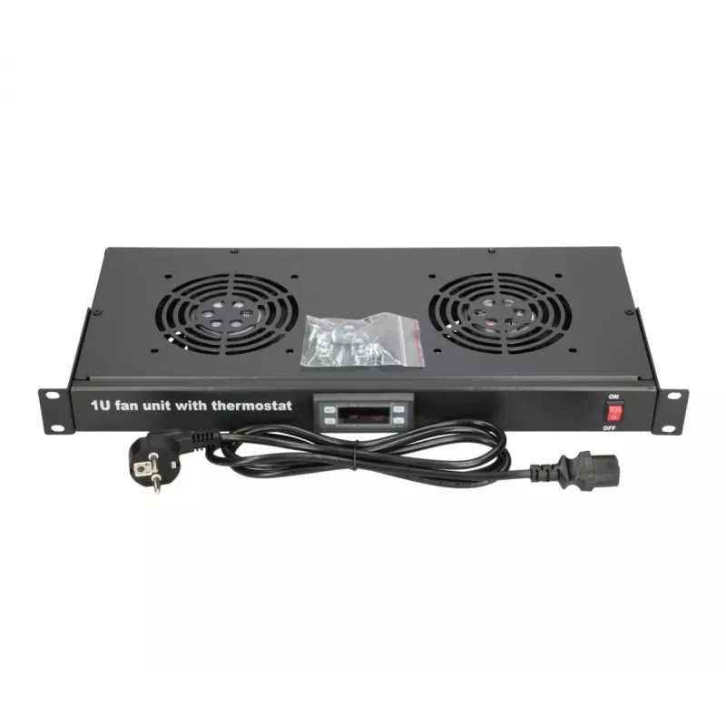 Ventilatorpaneel Extralink EX.19089 19 inch 2 ventilatoren met thermostaat