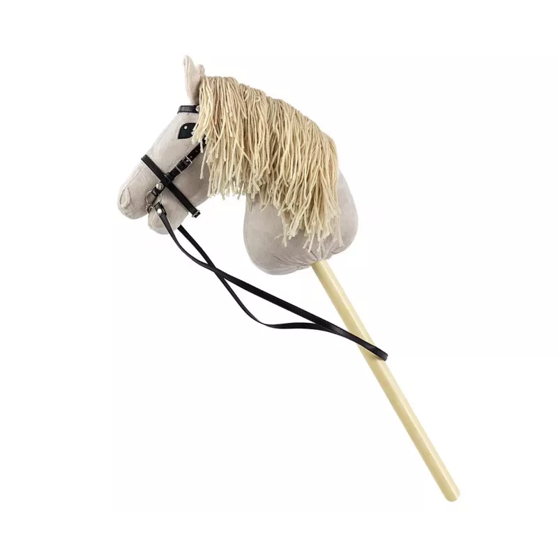 Pluchen hobbypaard Milly Mally 6626 lichtgrijs – Milly Mally knuffel, hobbypaard om op te rijden