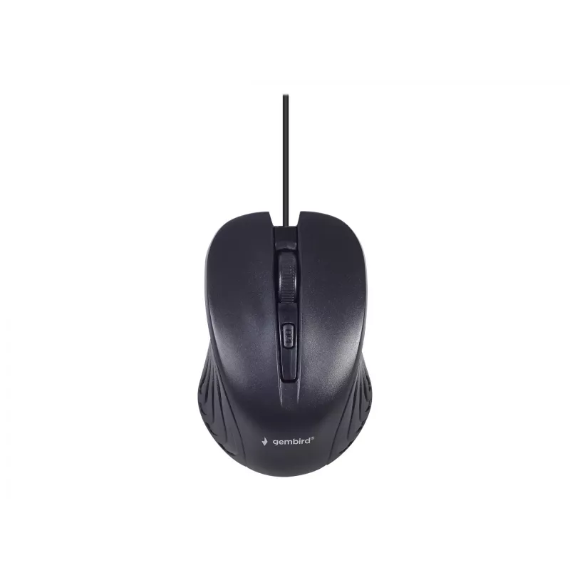 Bekabeld full-size toetsenbord Gembird KBS-UM-04 USB QWERTY US-Engels met muis, zwart, 1,5 m kabel