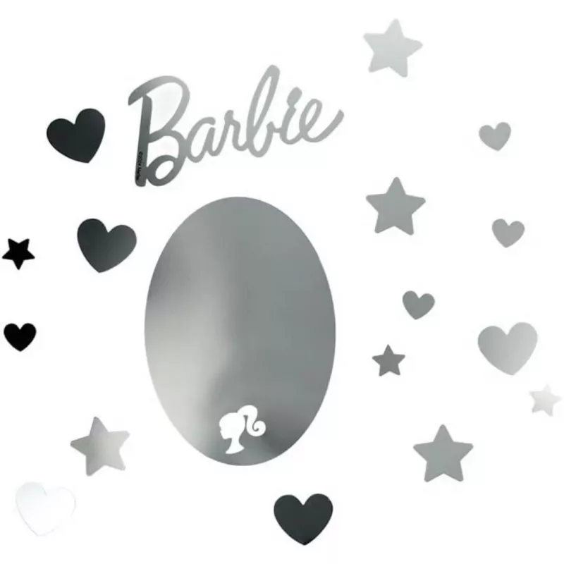 Spiegel-muurstickers Paladone PP13751BR Barbie-design – decoratieve zelfklevende spiegelsticker