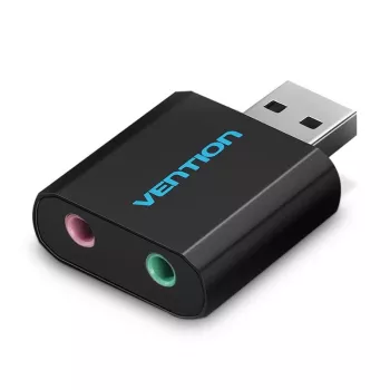 Vention USB externe geluidskaart zwart metaal Type