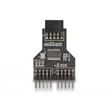 DeLOCK 60045 kabeladapter 9-pin USB 2.0 2 x 9-pin-header zwart