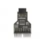 DeLOCK 60045 kabeladapter 9-pin USB 2.0 2 x 9-pin-header zwart