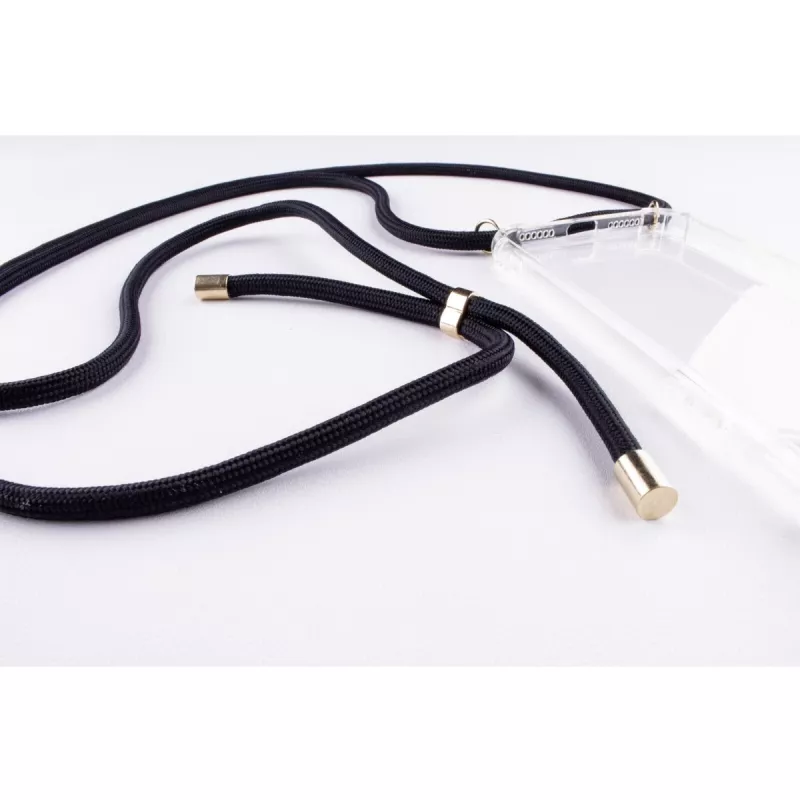 Telefoonhanger Lookabe voor iPhone 7/8 Plus — gouden ketting, zwart hoesje