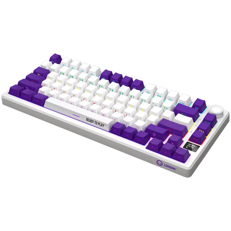 LORGAR KBP7075W, draadloos 75% mechanisch gaming-toetsenbord Pro, wit, EN-layout
