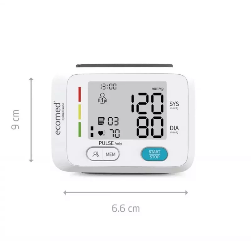 Ecomed BW-83E Polsbloeddrukmeter, automatisch, 2 gebruikers