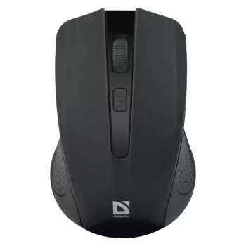 Draadloze RF-muis DEFENDER Accura MM-935 — optisch 1600 DPI, dubbelhandig, 3 knoppen, USB-ontvanger, zwart