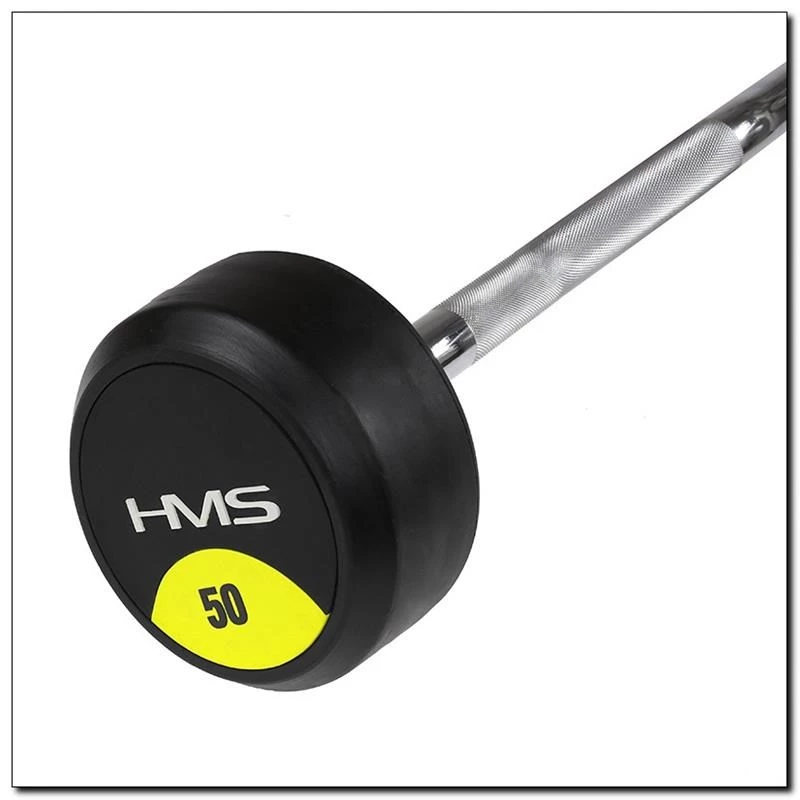 HMS GSL50 vaste lange halter / gerubberde gebroken stang 50 kg