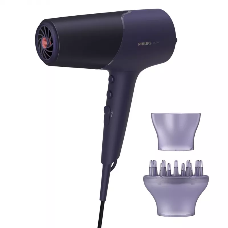 Haardroger Philips 5000 Series BHD514/00, 2300 W, paars, 6 snelheden, 6 warmtestanden, ionisch, Cool Shot
