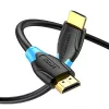 HDMI-kabel Vention AACBN 15 m, HDMI type A naar type A, HDMI 2.0, 18 Gbit/s, ARC, vergulde contacten, zwart
